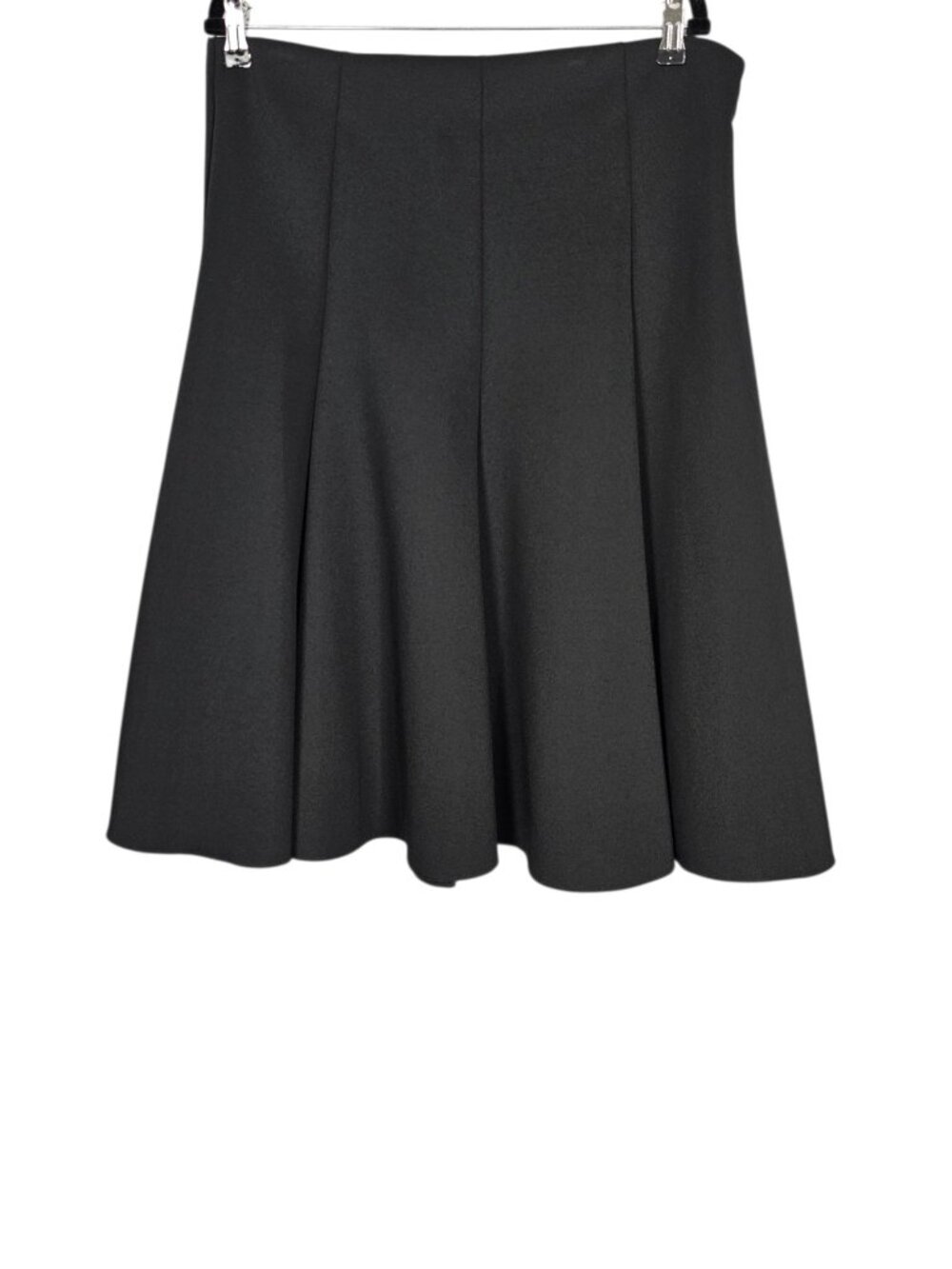 Vince Camuto Pleated Full Flowy Flare Black A-Line Midi Skirt Size 12
